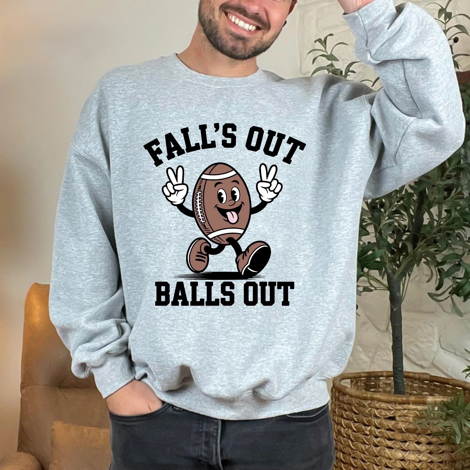 Falls Out Balls Out Crewneck