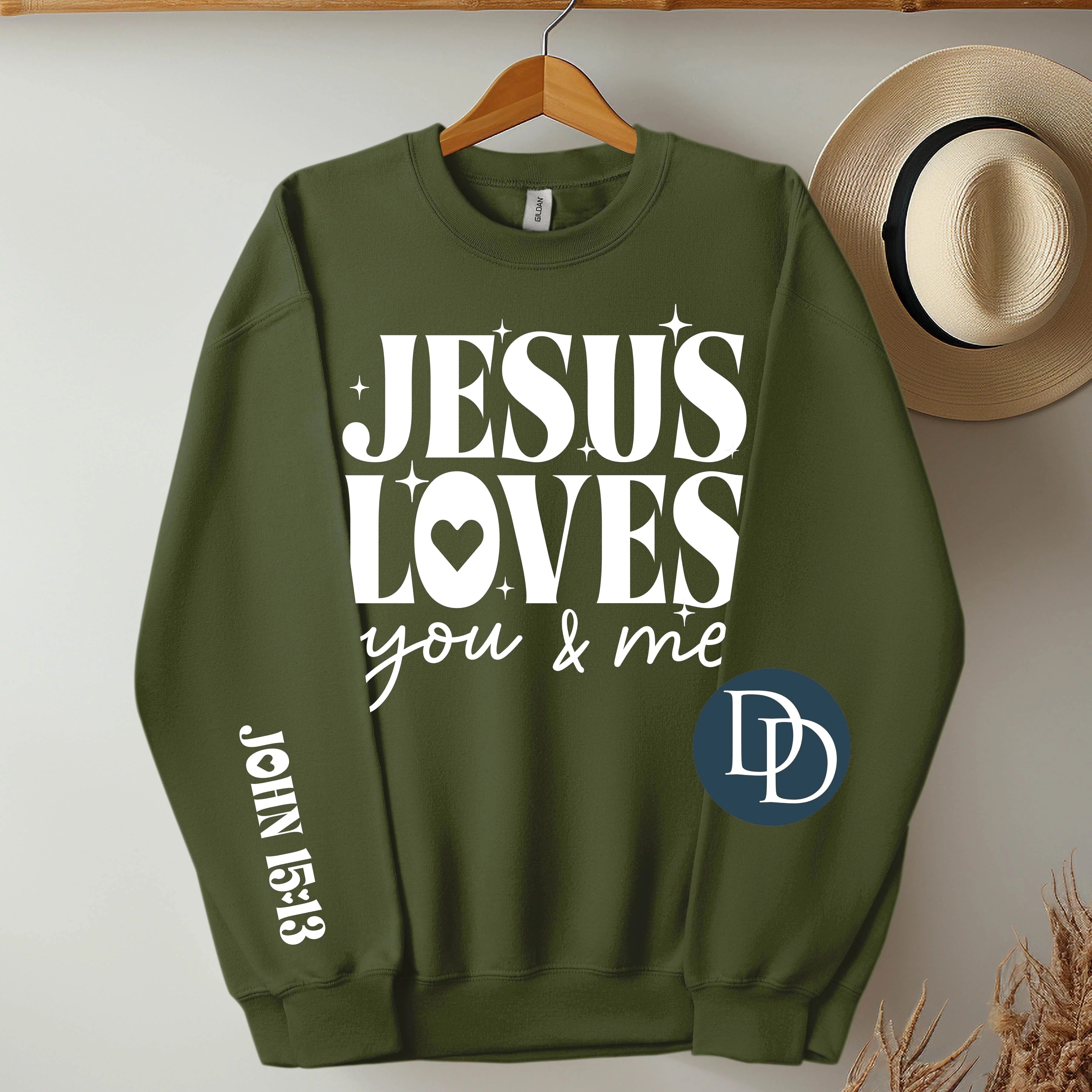 Jesus Loves You and Me Crewneck