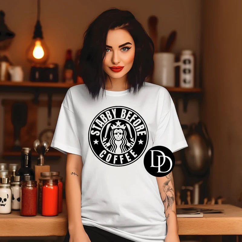 Stabby Before Coffee Tee