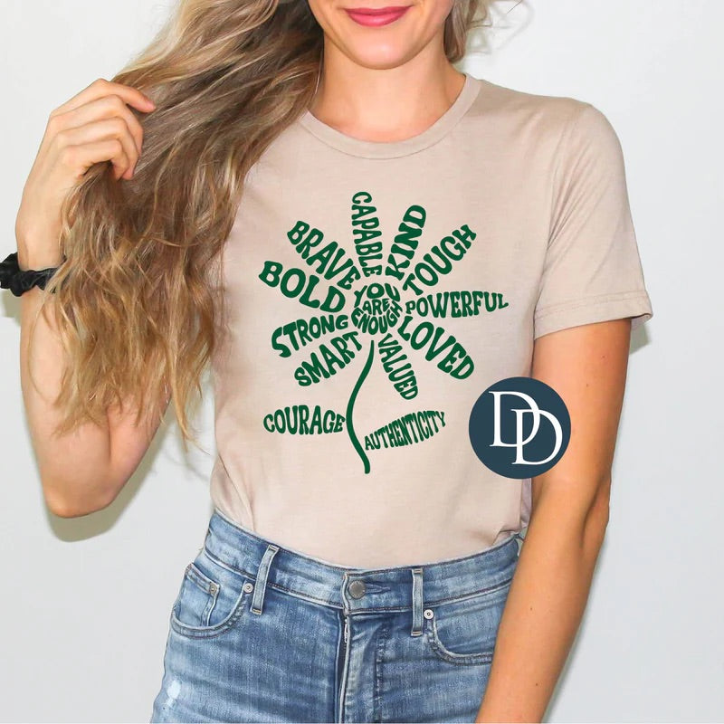 You Are Enough Flower Tee