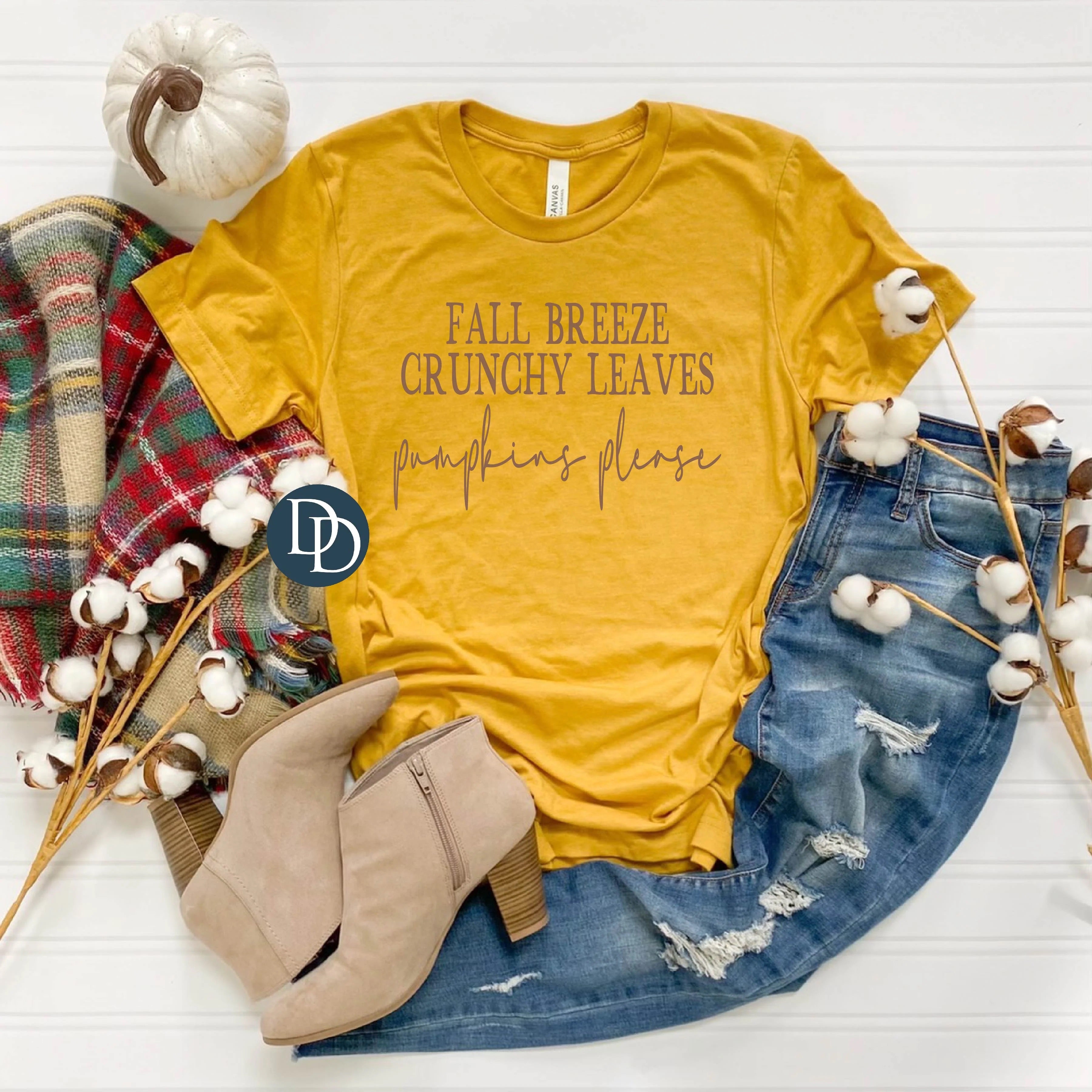 Fall Breeze Crunchy Leaves Tee