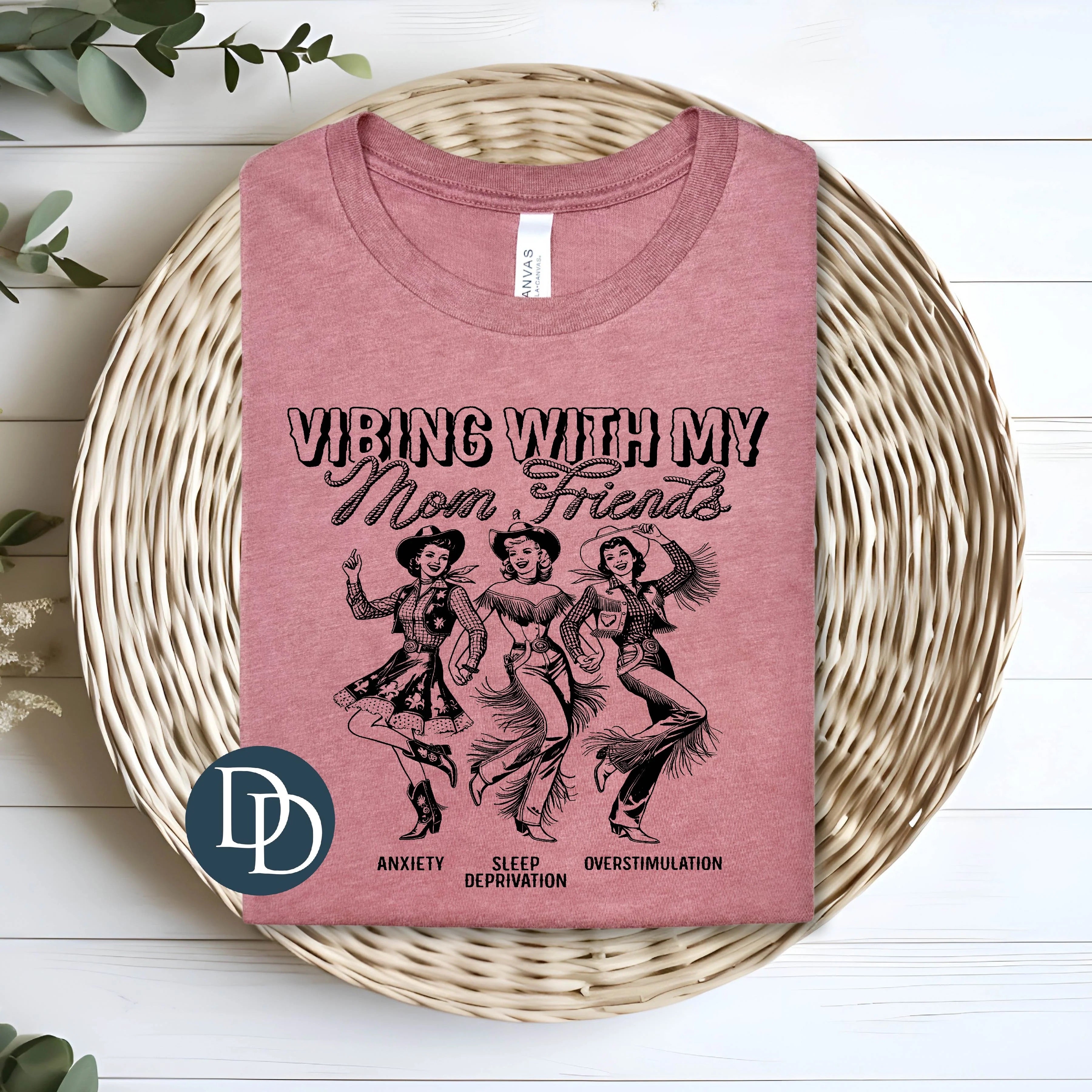 Vibing With My Mom Friends Tee