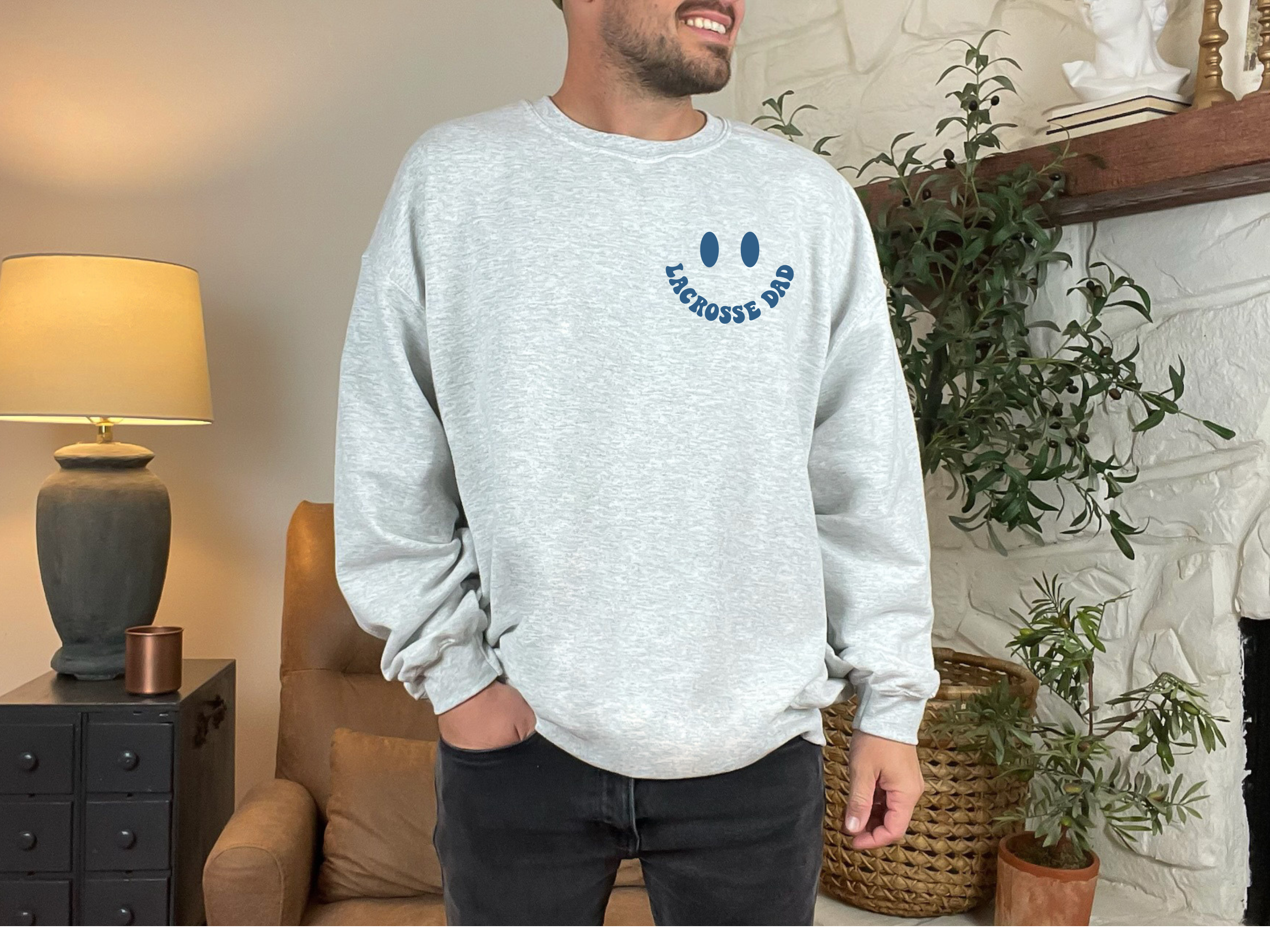 Lacrosse Dad Pocket Crewneck