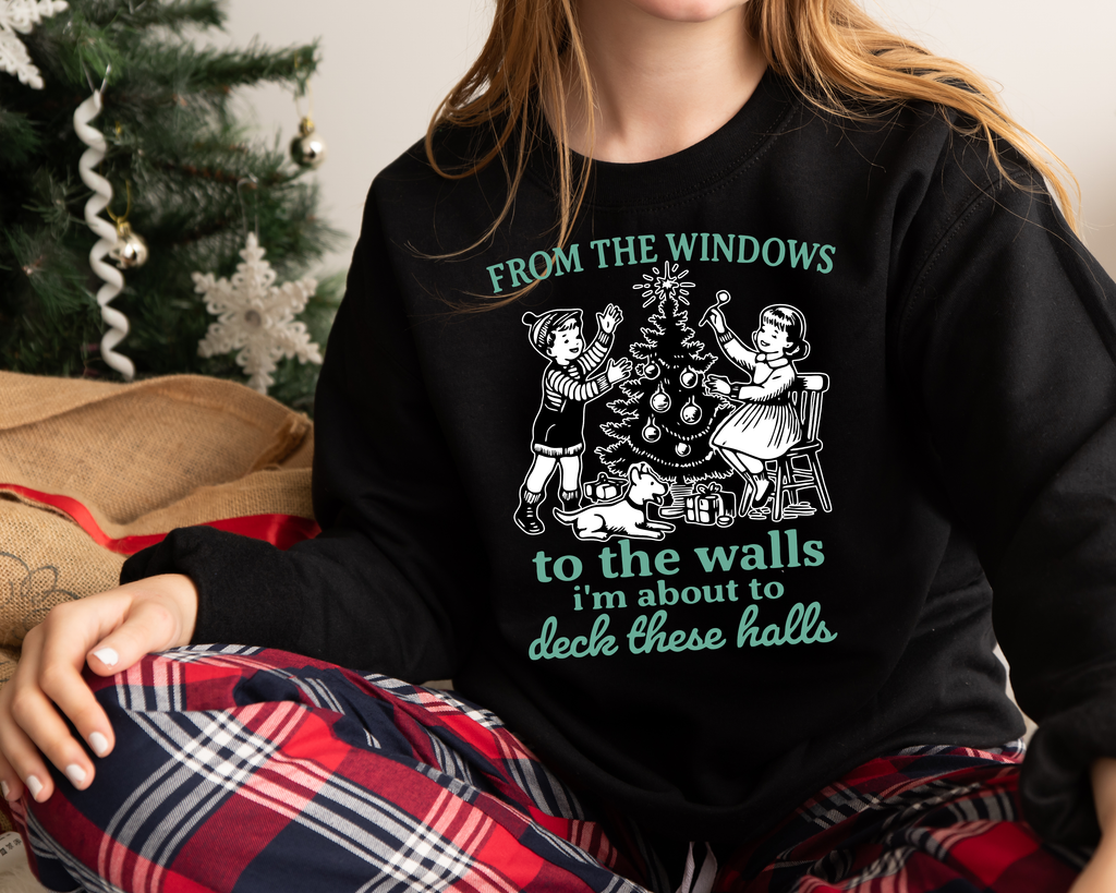 About To Deck These Halls Crewneck