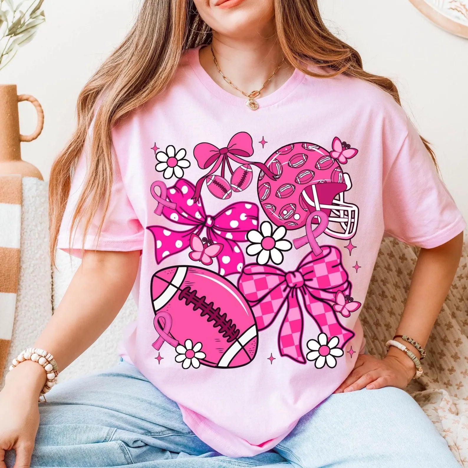 Football Bows Tee