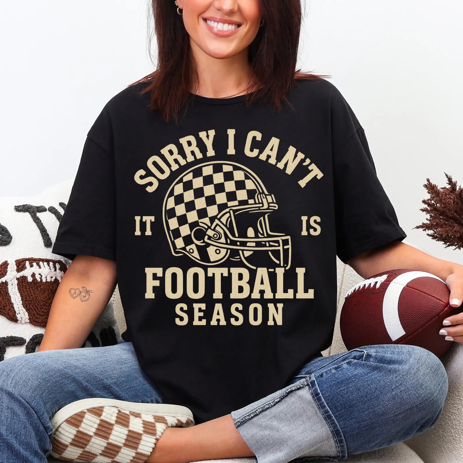 Sorry I Cant Football Tee