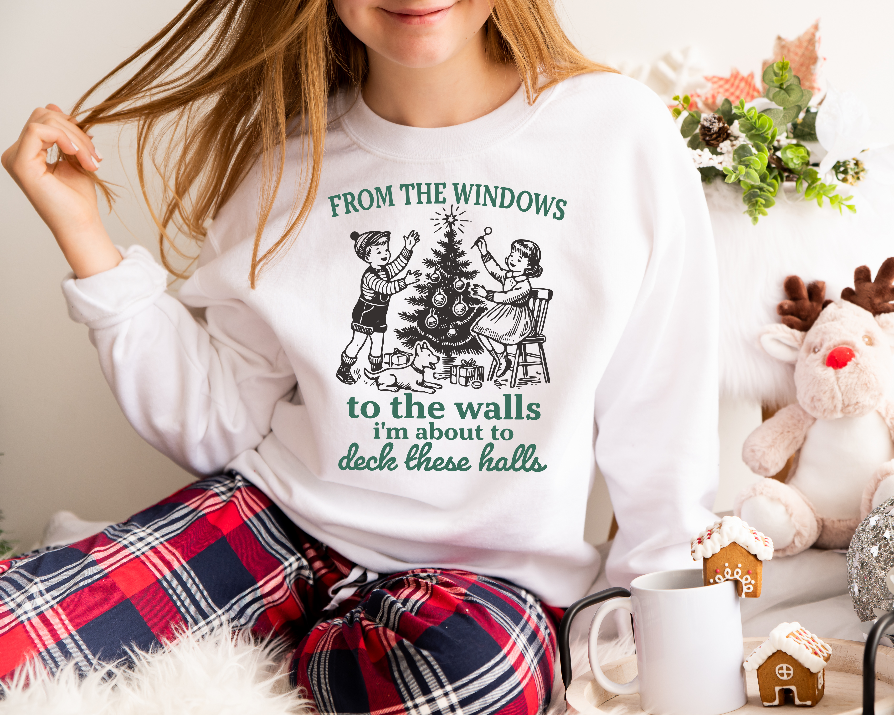 About To Deck These Halls Crewneck